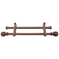 Set doble 2.50 tubo hierro lam. madera 28mm