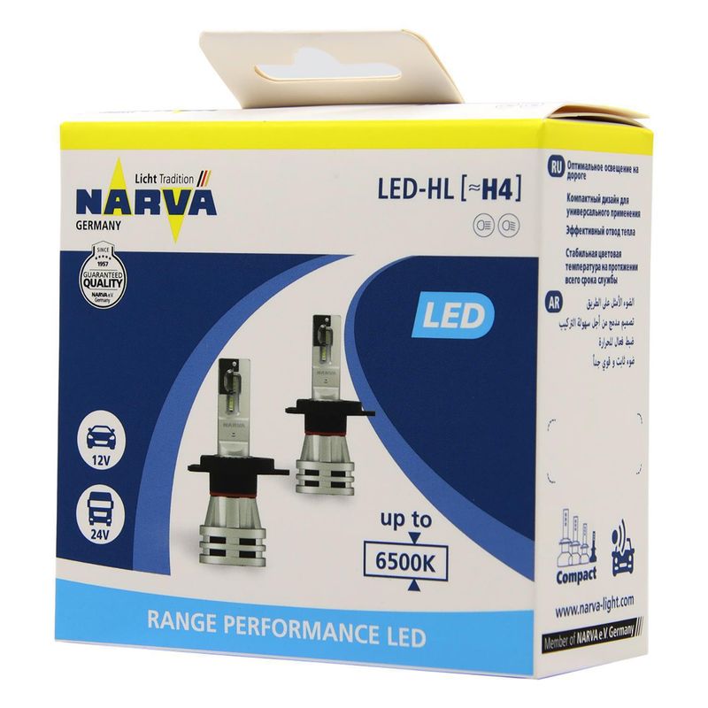 NARVA - Set Led H4 24W 1224V