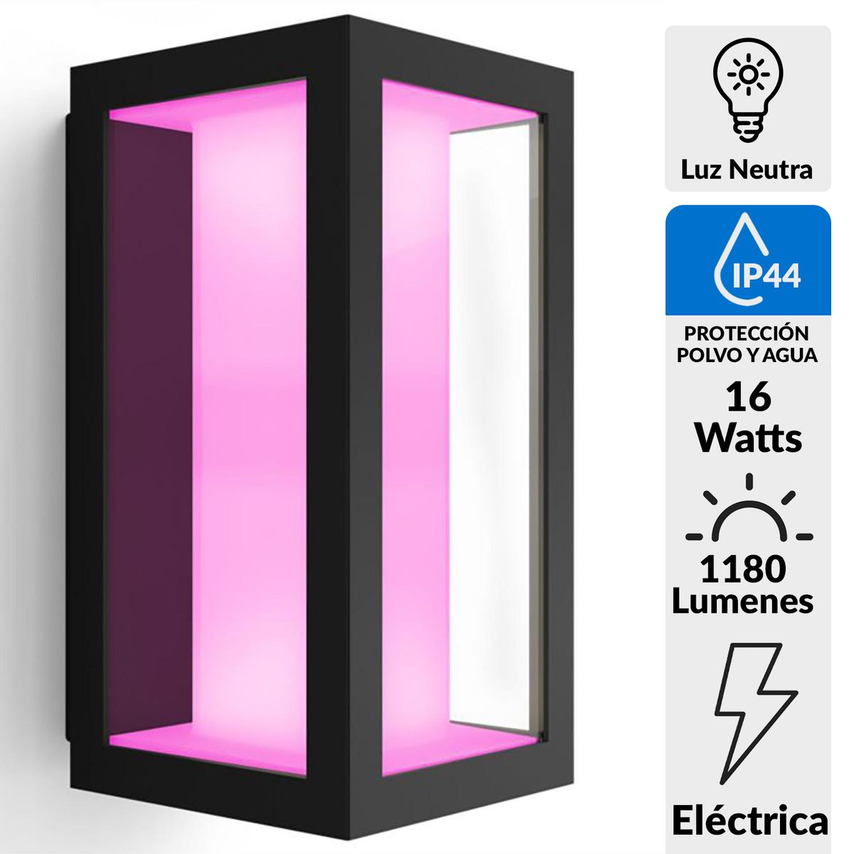 PHILIPS HUE - Apliqué Exterior 16 W IP 44 1180 lm Luz Neutro