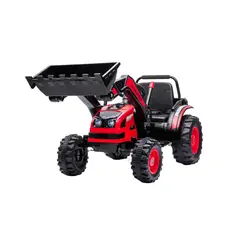 KIDSCOOL - Auto retroexcavadora a batería rojo