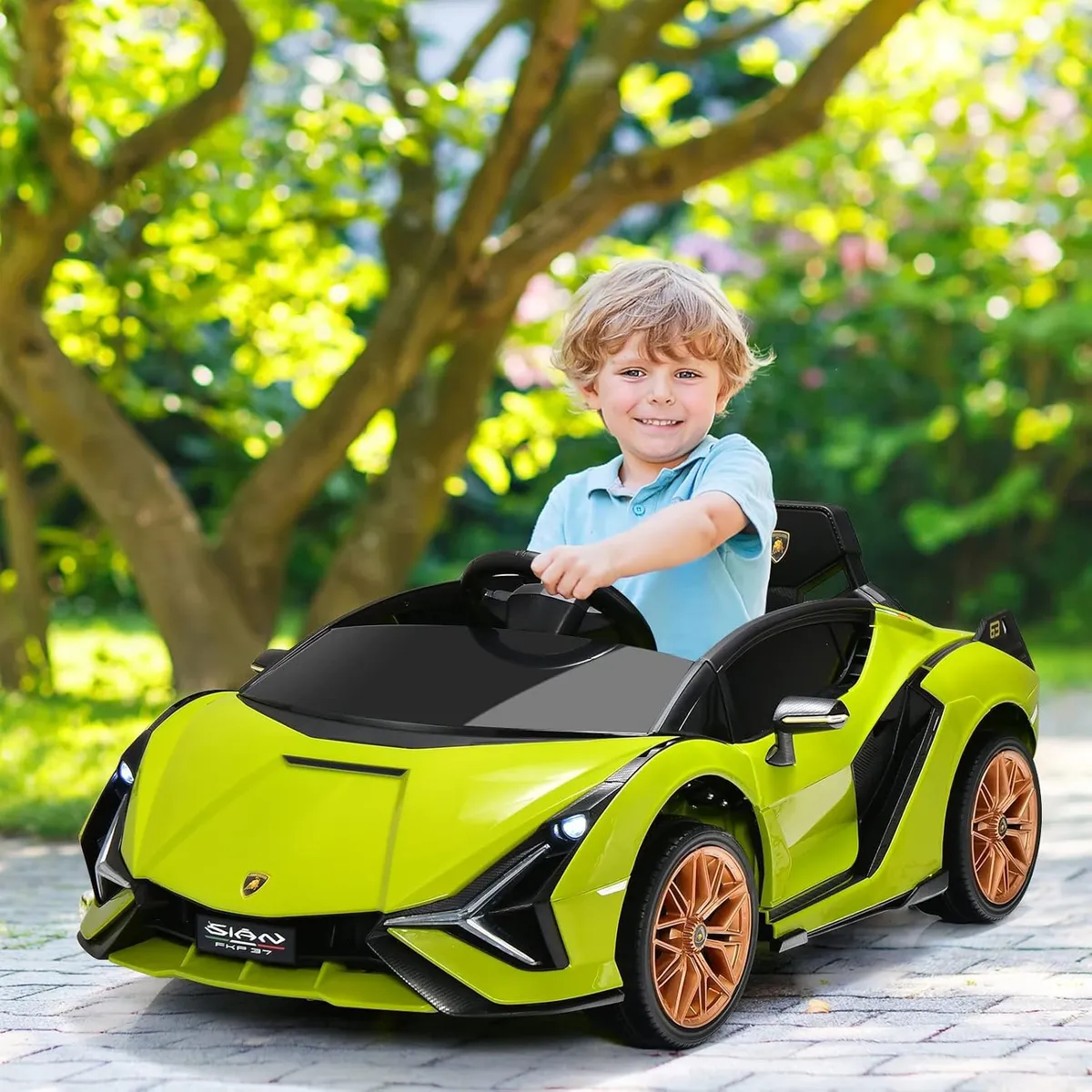 KIDSCOOL - Auto a batería lamborghini sian verde