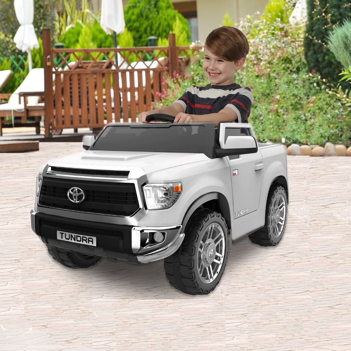 KIDSCOOL - Auto a batería toyota tundra blanco 12V