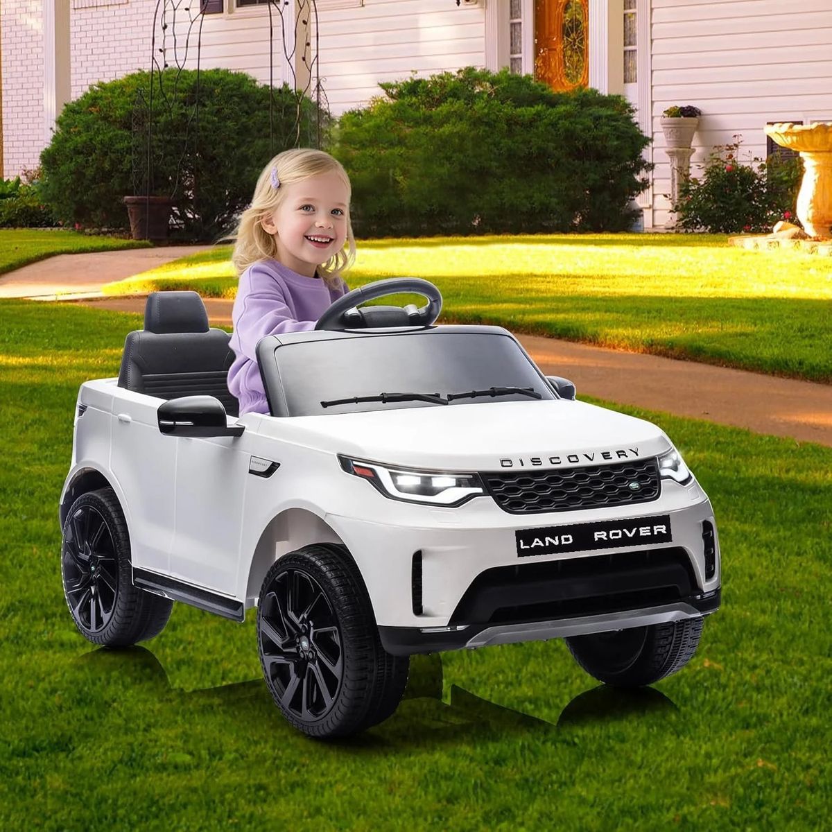 KIDSCOOL - Auto a batería land rover discovery blanco 12V
