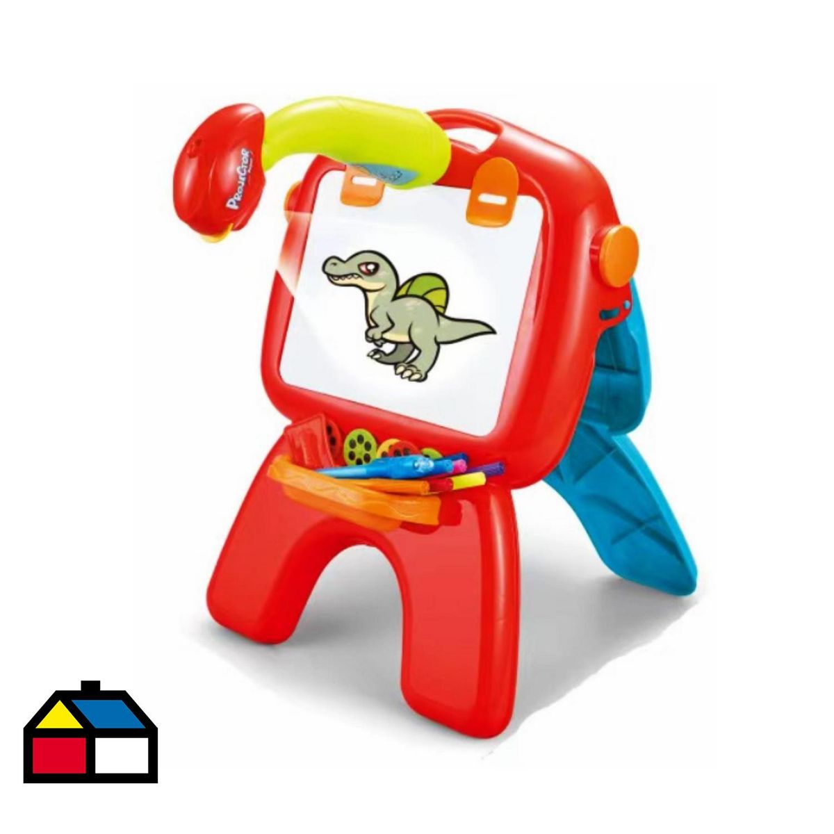 KIDSCOOL - Pizarra luminosa learning 4 en 1 rojo