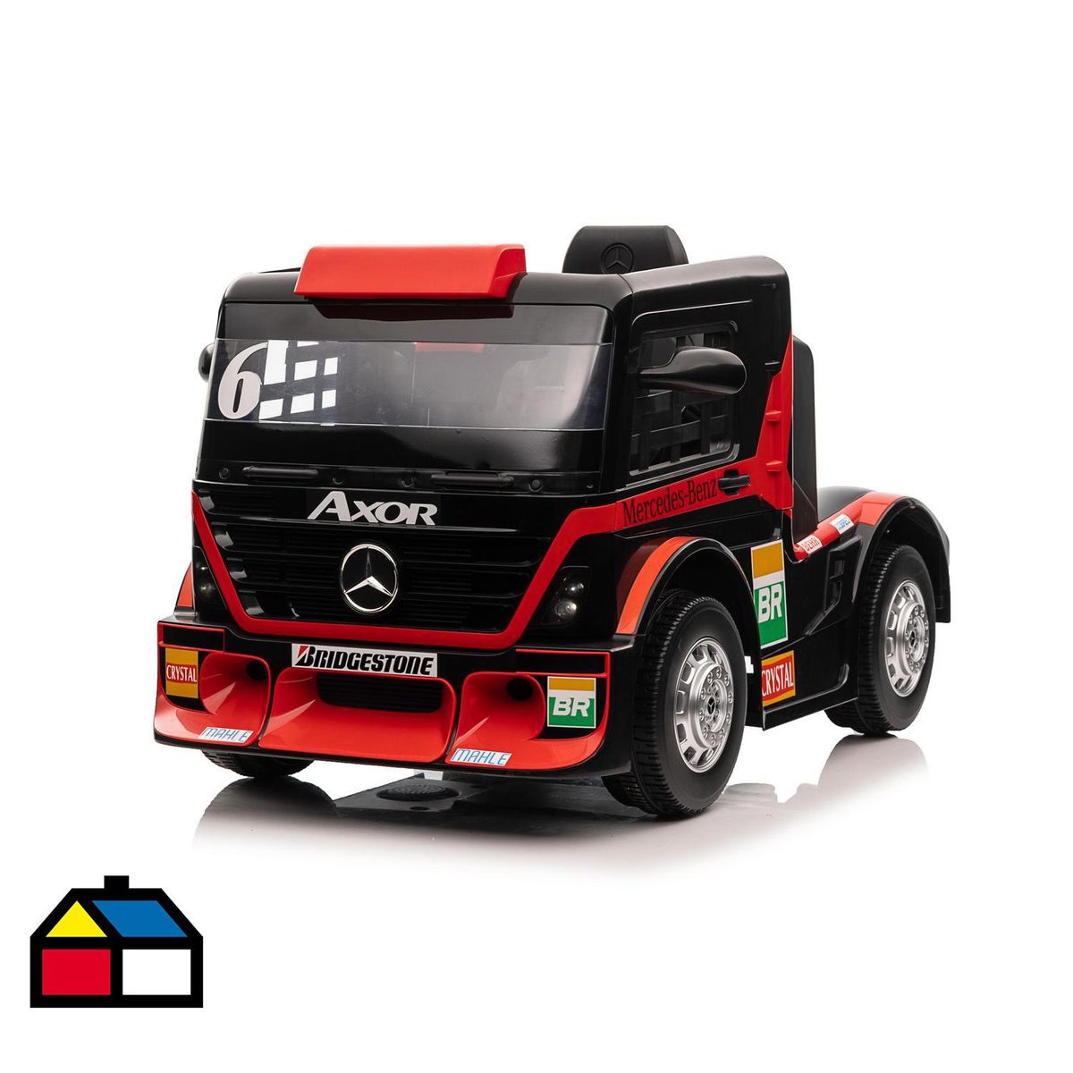 KIDSCOOL - Camión a batería mercedes axor rojo 12 V