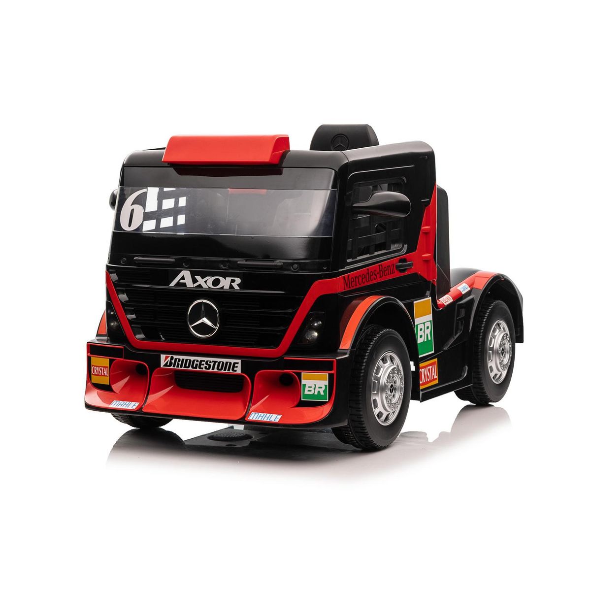 KIDSCOOL - Camión a batería mercedes axor rojo 12 V