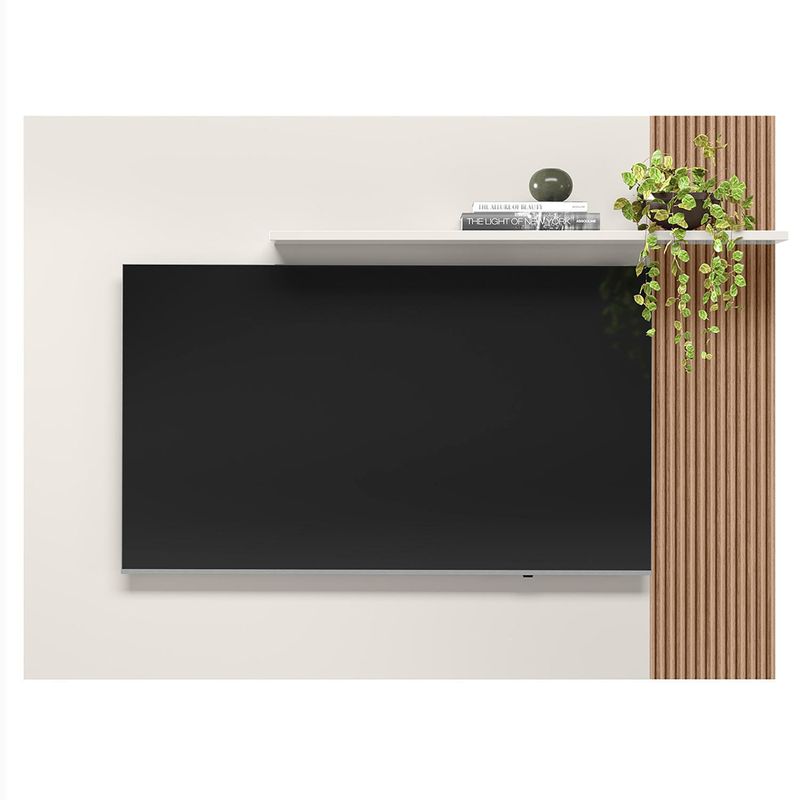 VEKKAHOME - Panel TV 42 " 120x18x90 cm beige