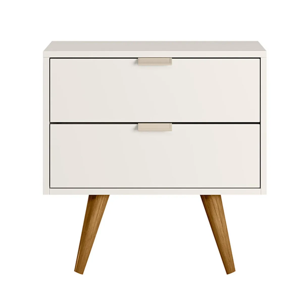 VEKKAHOME - Velador 2 Cajón 53x54x38 cm Blanco