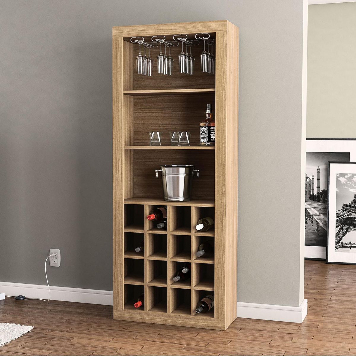 VEKKAHOME - Bar Toscana 70x178x30 cm Café