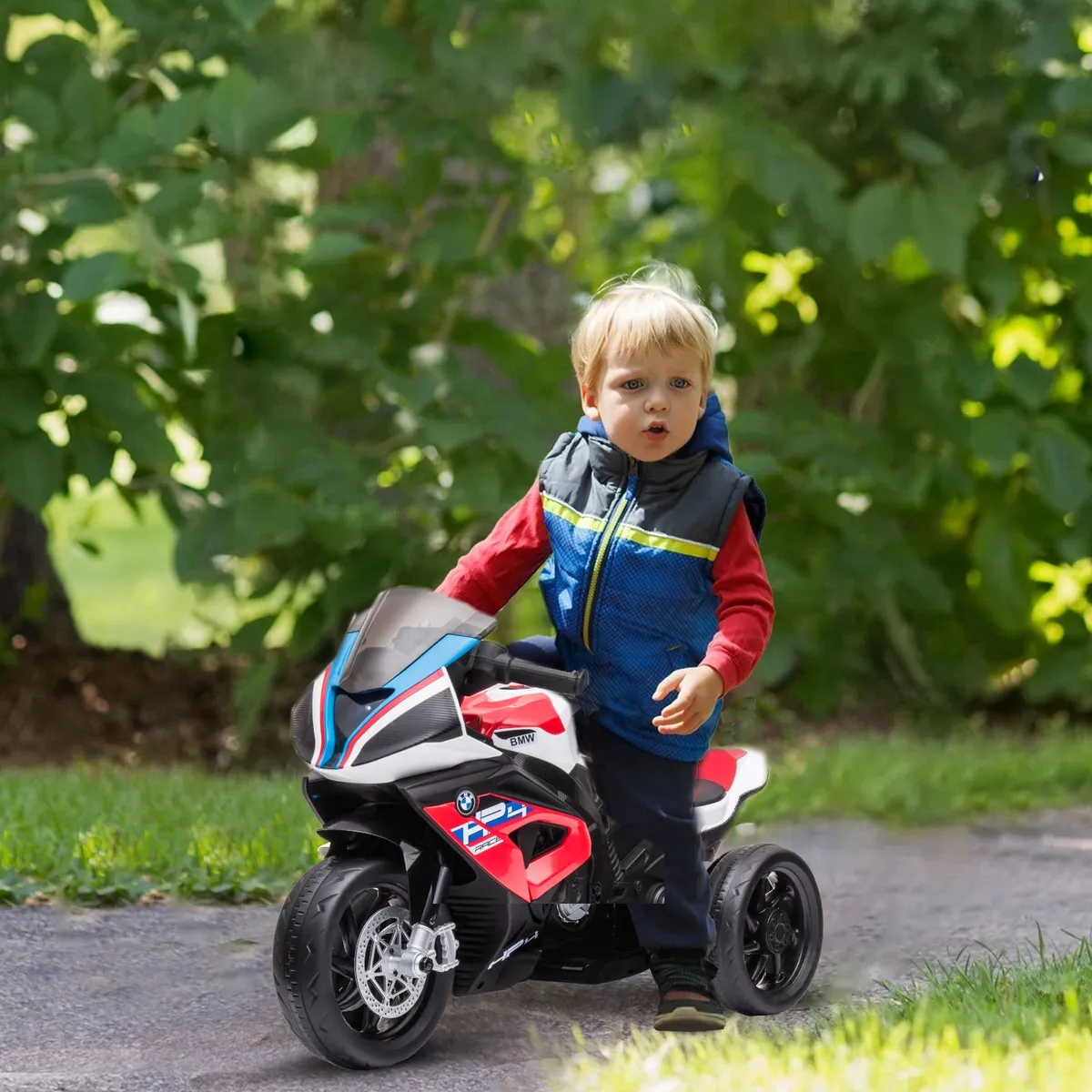 KIDSCOOL - Moto a batería BMW rojo 12V