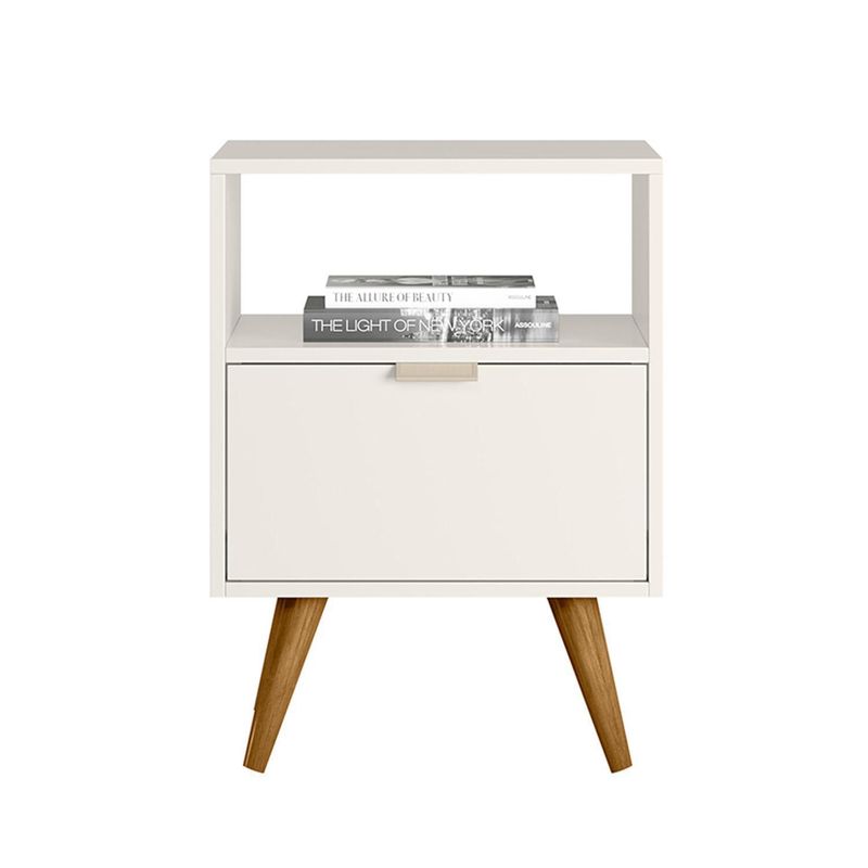 VEKKAHOME - Velador 1 Cajón(es) 0 45x60x38 cm Blanco