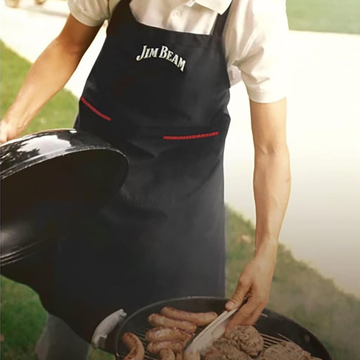 JIM BEAM - Delantal/pechera Otra 60x70 cm Parrillero Negro