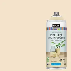 KOLOR - Pintura Esmalte Base Agua en Spray Marfil Claro Brillante 400 ml