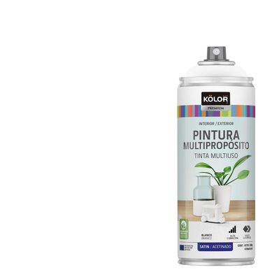 Pintura Esmalte Base Agua en Spray  Blanco Satinado 400 ml