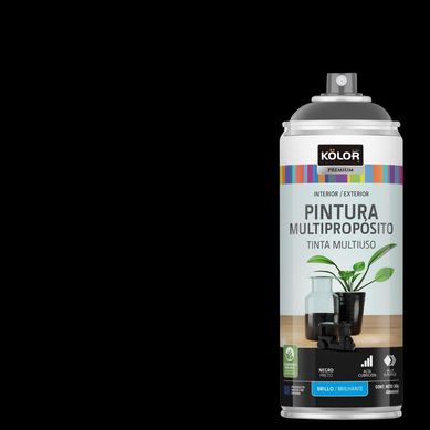 Pintura Esmalte Base Agua en Spray Negro Brillante 400 ml