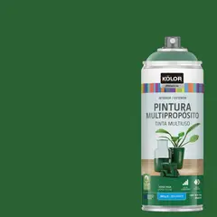 KOLOR - Pintura Esmalte Base Agua en Spray Verde Hoja Brillante 400 ml