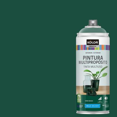 Pintura Esmalte Base Agua en Spray Verde Musgo Brillante 400 ml