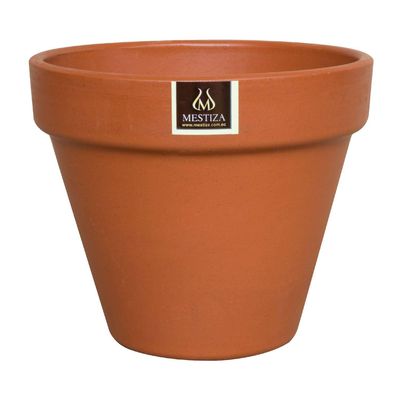 Imagen 2 del producto Set 2 Maceteros y Platos Kony de Arcilla 24x19 Terracota