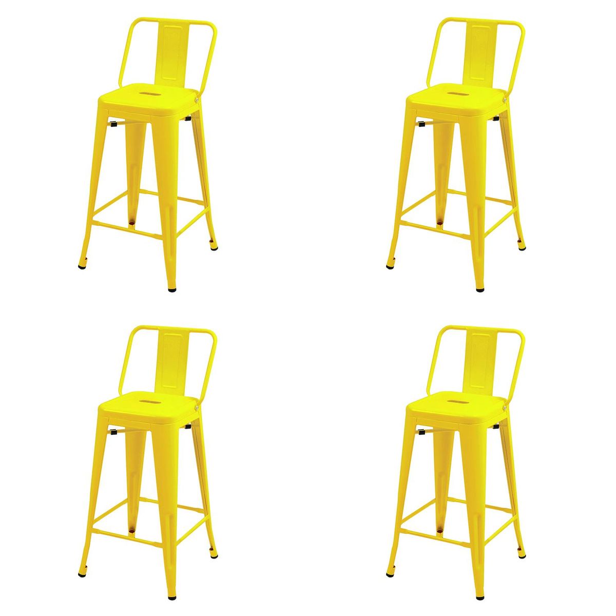 DE PIES A CABEZA - Pack 4 Pisos Tolix R Amarillo 77x32x32 cm