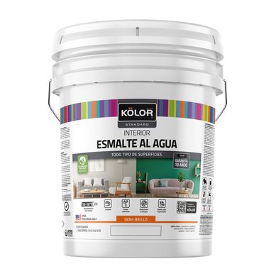 Esmalte al agua standard interior semibrillo base deep 4 galones