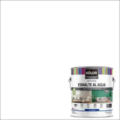 KOLOR - Esmalte al Agua Satinado 1 galón(es) Blanco