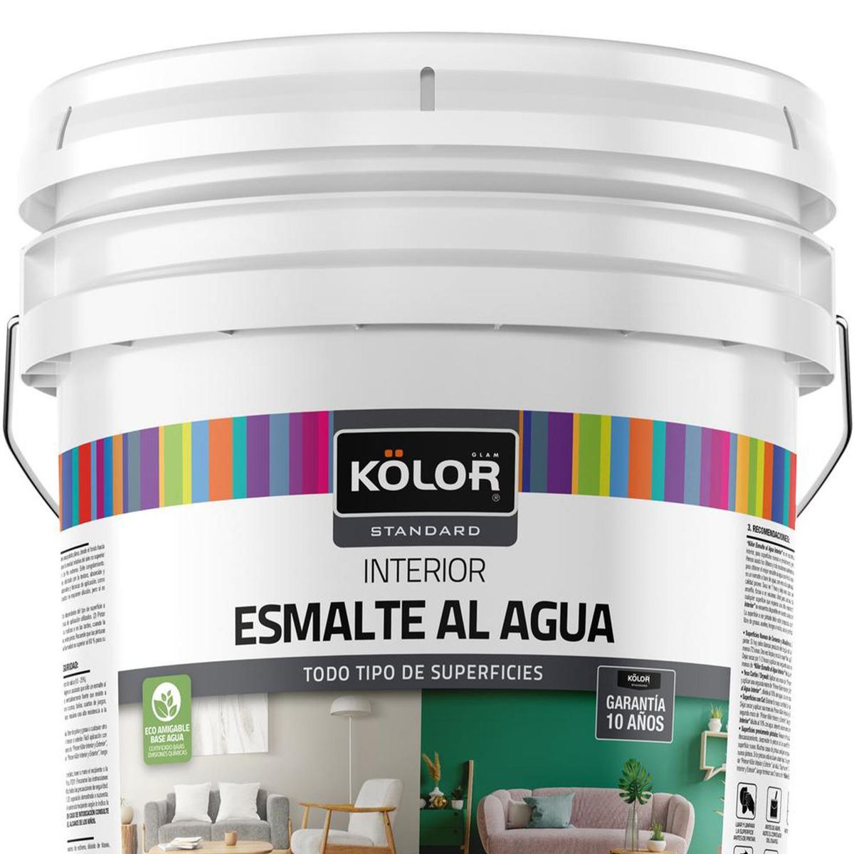 KOLOR - Esmalte al agua standard interior semibrillo base tint 4 galones