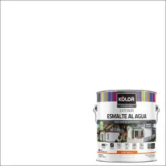 KOLOR - Esmalte al Agua Semibrillante 1 galón(es) Blanco