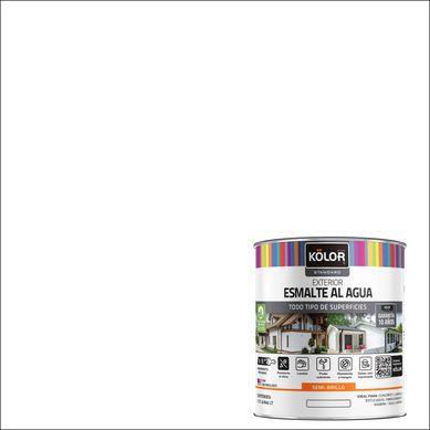 Esmalte al agua standard exterior semibrillo blanco 1/4 galn
