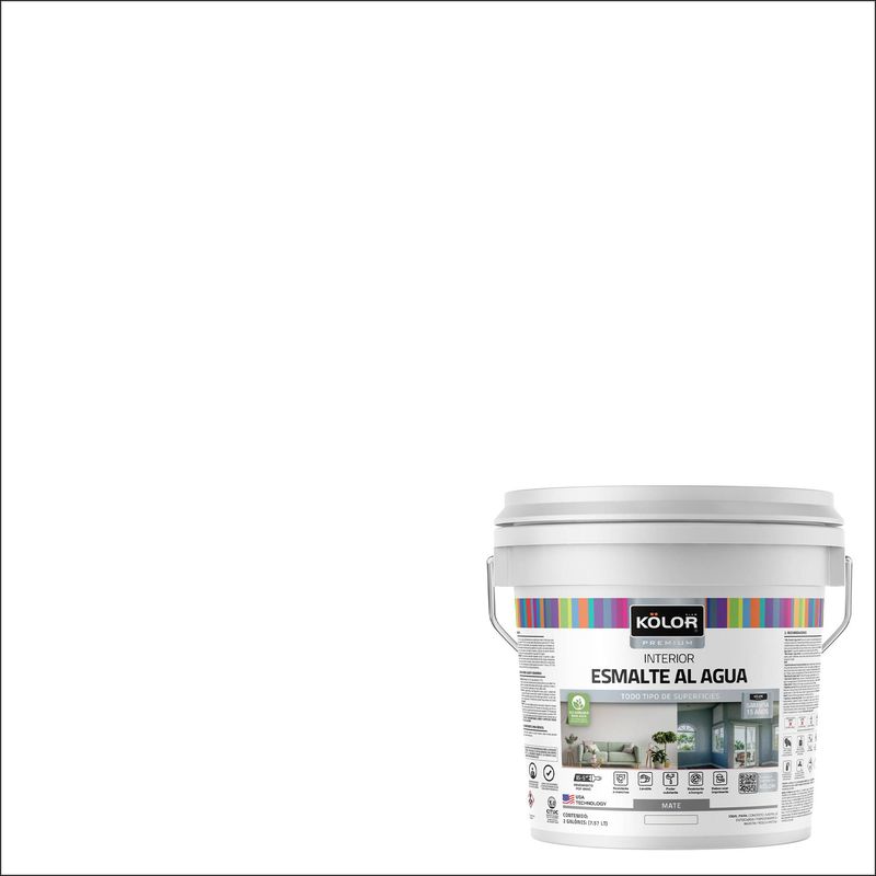 KOLOR - Esmalte al Agua Mate 2 galón(es) Blanco
