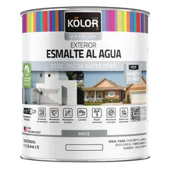 KOLOR - Esmalte al Agua Mate 0.25 galón(es) Blanco