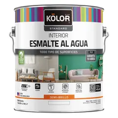 KOLOR - Esmalte al Agua 1 galón(es) Semibrillante Blanco