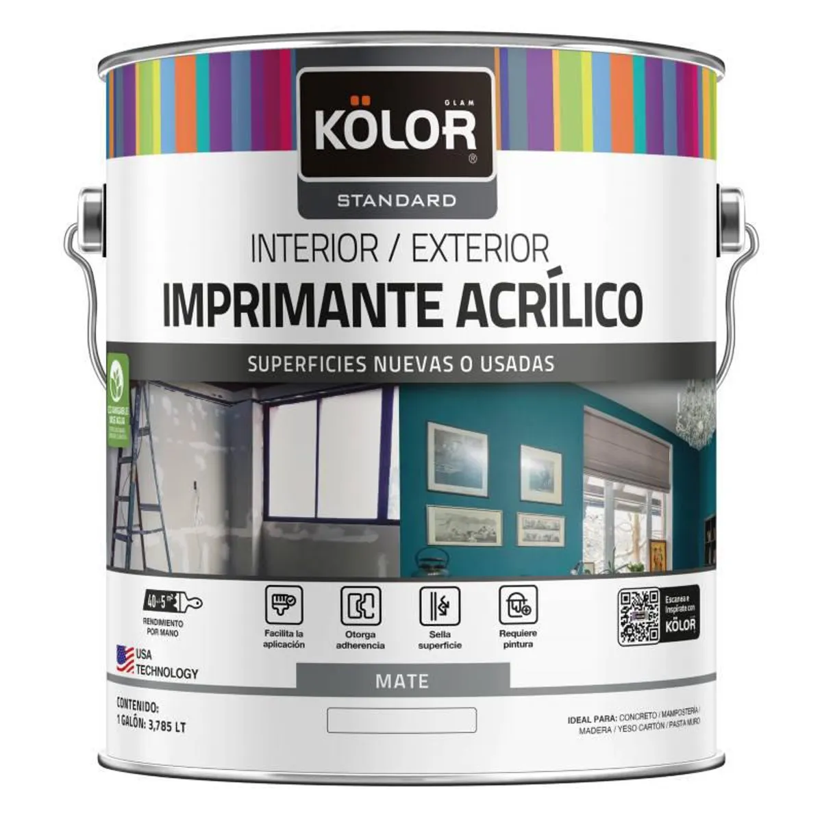 KOLOR - Imprimante Galón 1 galón(es) Mate Blanco