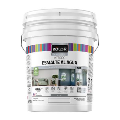 Esmalte al agua premium interior mate base accent 4 galones