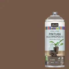 KOLOR - Pintura Esmalte Base Agua en Spray Gris Marrón Mate 400 ml