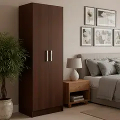 VEKKAHOME - Clóset One 2 Puerta(s) 5 Repisa(s) 57xx29 cm Café