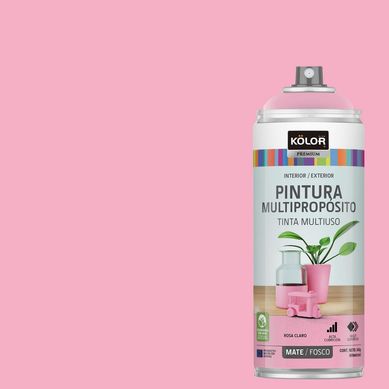 Pintura Esmalte Base Agua en Spray Rosa Claro Mate 400 ml
