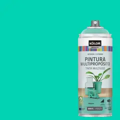 KOLOR - Pintura Esmalte Base Agua en Spray Turquesa Mate 400 ml