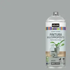 KOLOR - Pintura Esmalte Base Agua en Spray Gris Neutro Mate 400 ml