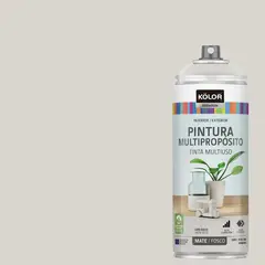 KOLOR - Pintura Esmalte Base Agua en Spray Gris DecóMate 400 ml