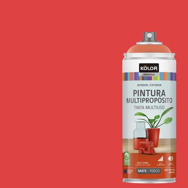 Pintura Esmalte Base Agua en Spray Rojo Claro Mate 400 ml