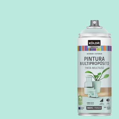 Pintura Esmalte Base Agua en Spray Verde Agua Mate 400 ml