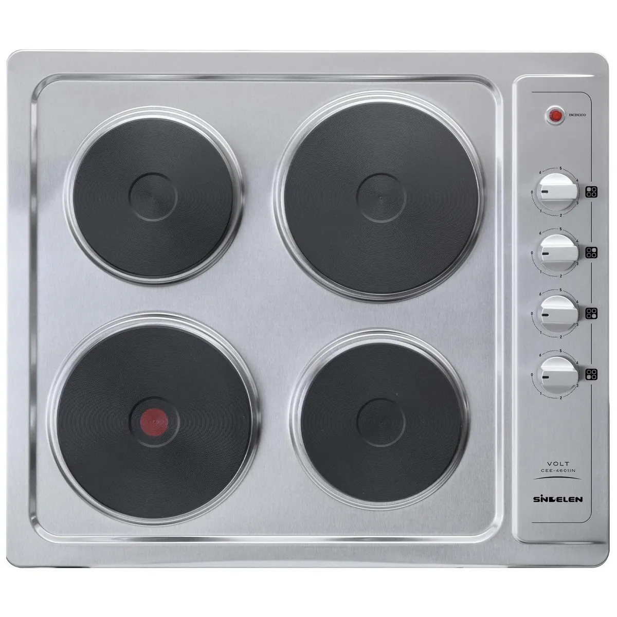 SINDELEN - Encimera Eléctrica 4 Platos Inox CEE-4601IN