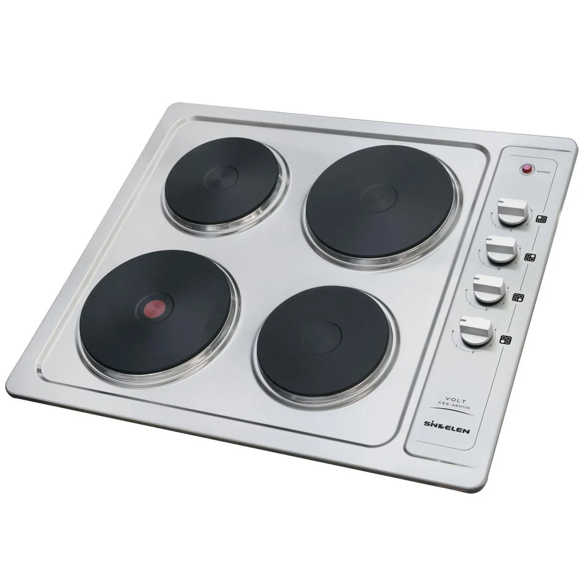 SINDELEN - Encimera Eléctrica 4 Platos Inox CEE-4601IN