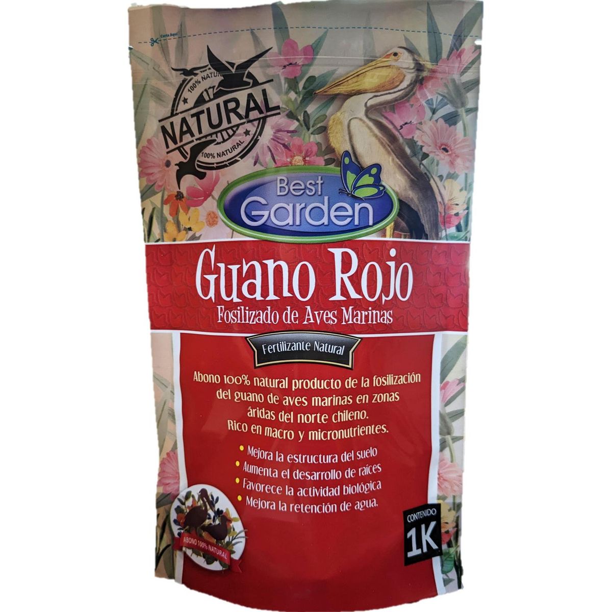BEST GARDEN - Fertilizante guano rojo