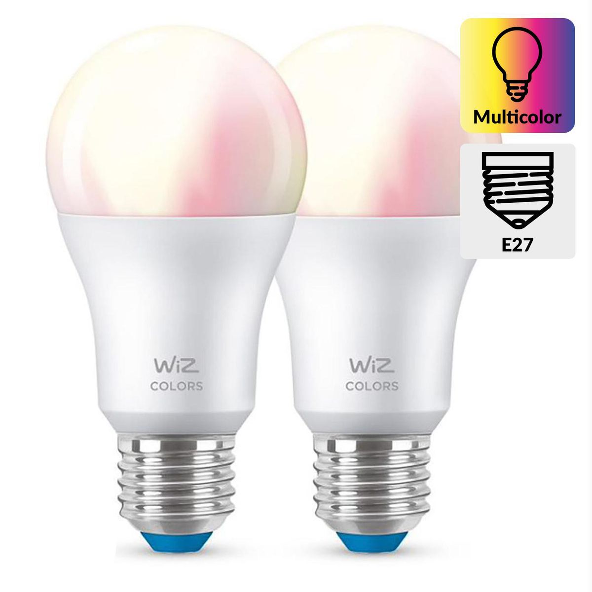 WIZ - Pack 2 Ampolletas 8 W E27 806 lm Luz Multicolor