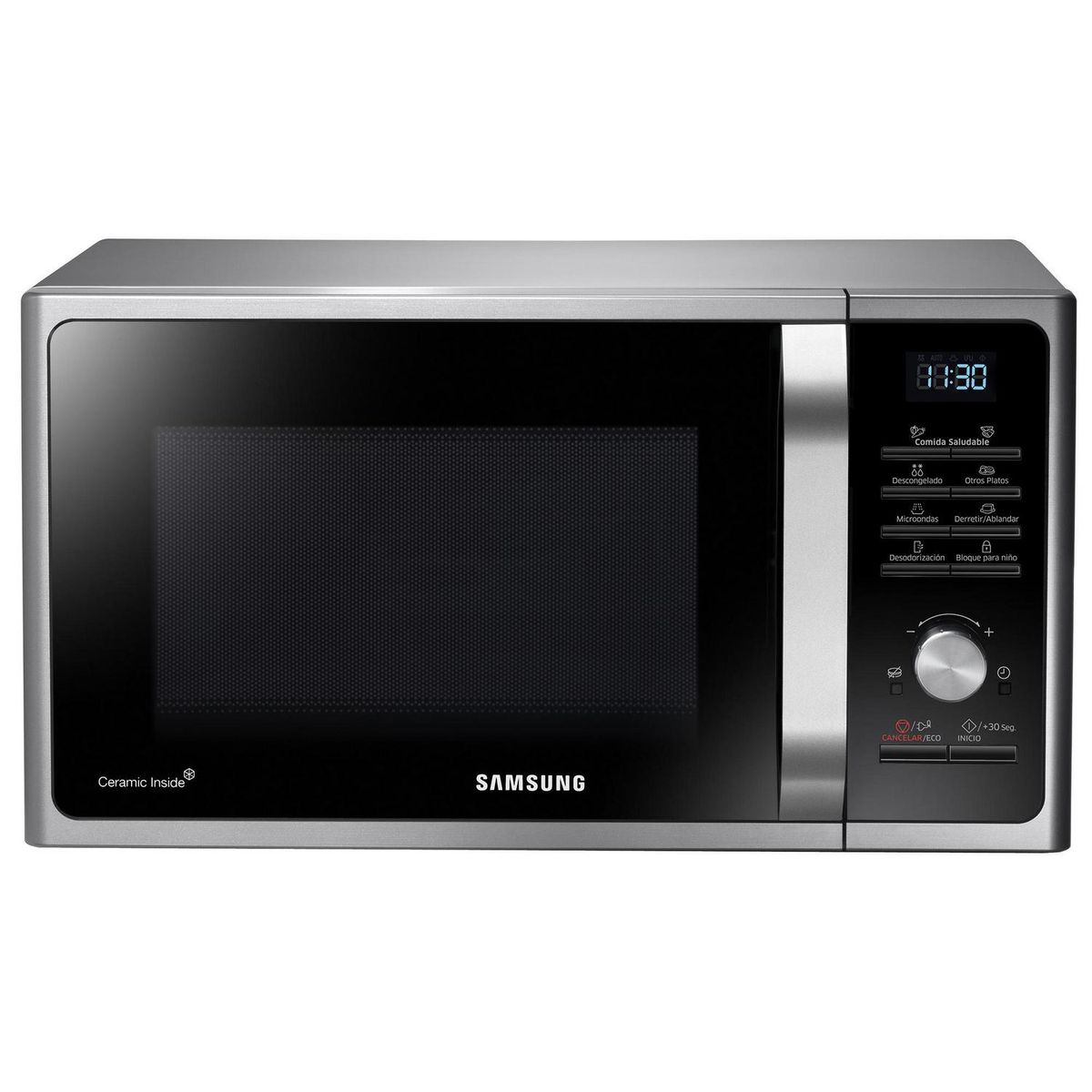 SAMSUNG - Microondas Digital 28 Litros Silver MS28F304TAS/ZS