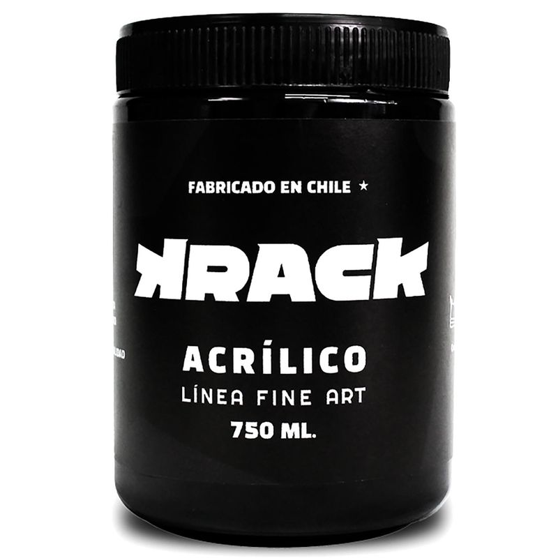 GENERICO - Pintura acrilica brillante Negro brigido 750 ml
