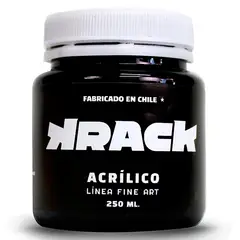KRACK - Pintura Acrílica Tarro 0.25 l Brillante Negro Brigido