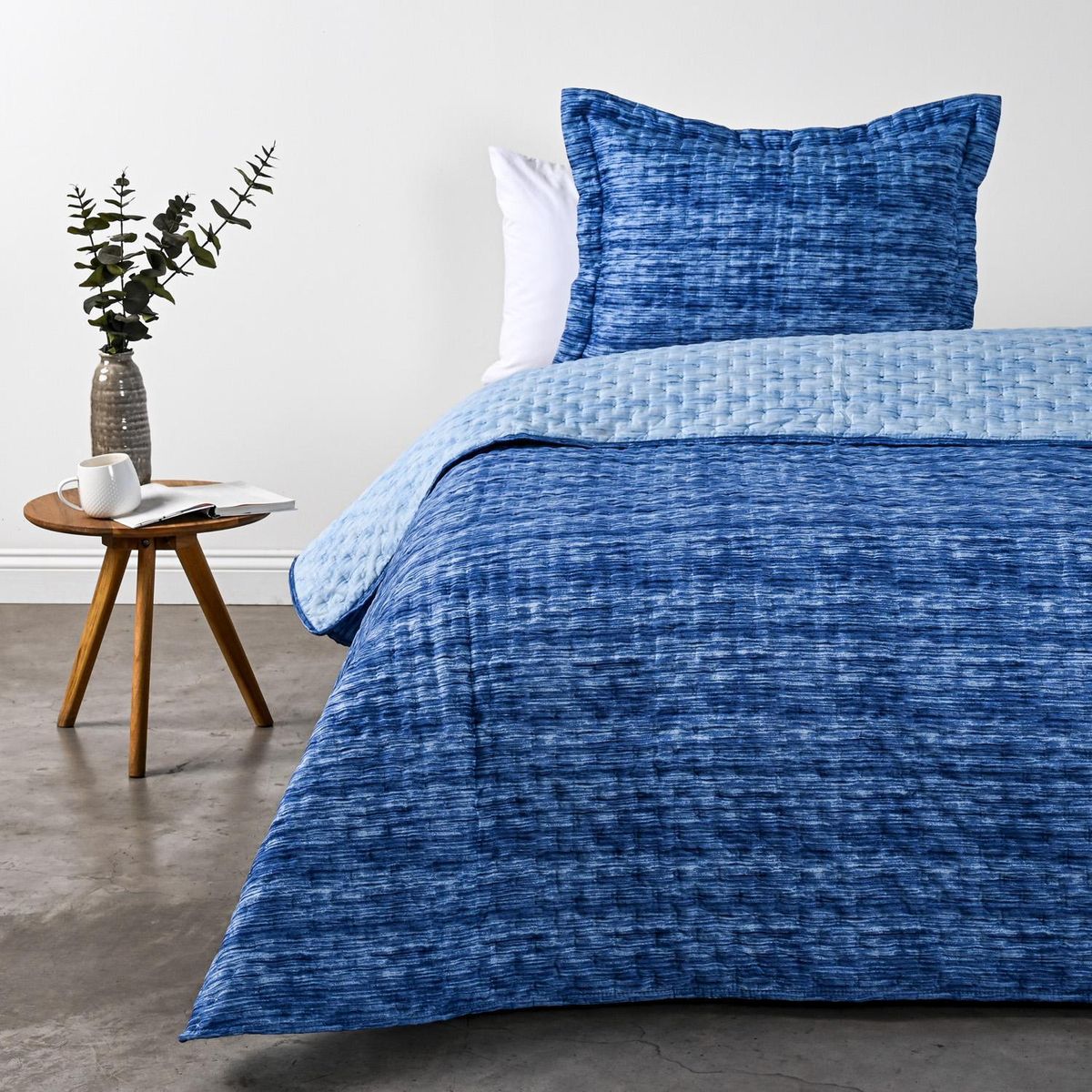 AMERICAN FAMILY - Cubrecama Quilt 1.5 plazas Dye Gris