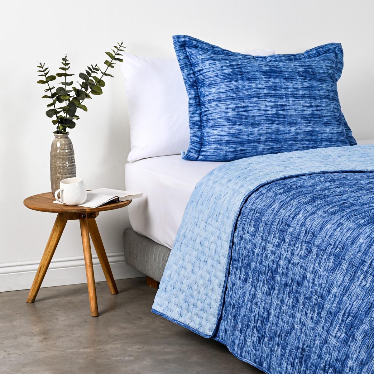 AMERICAN FAMILY - Cubrecama Quilt 1.5 plazas Dye Gris